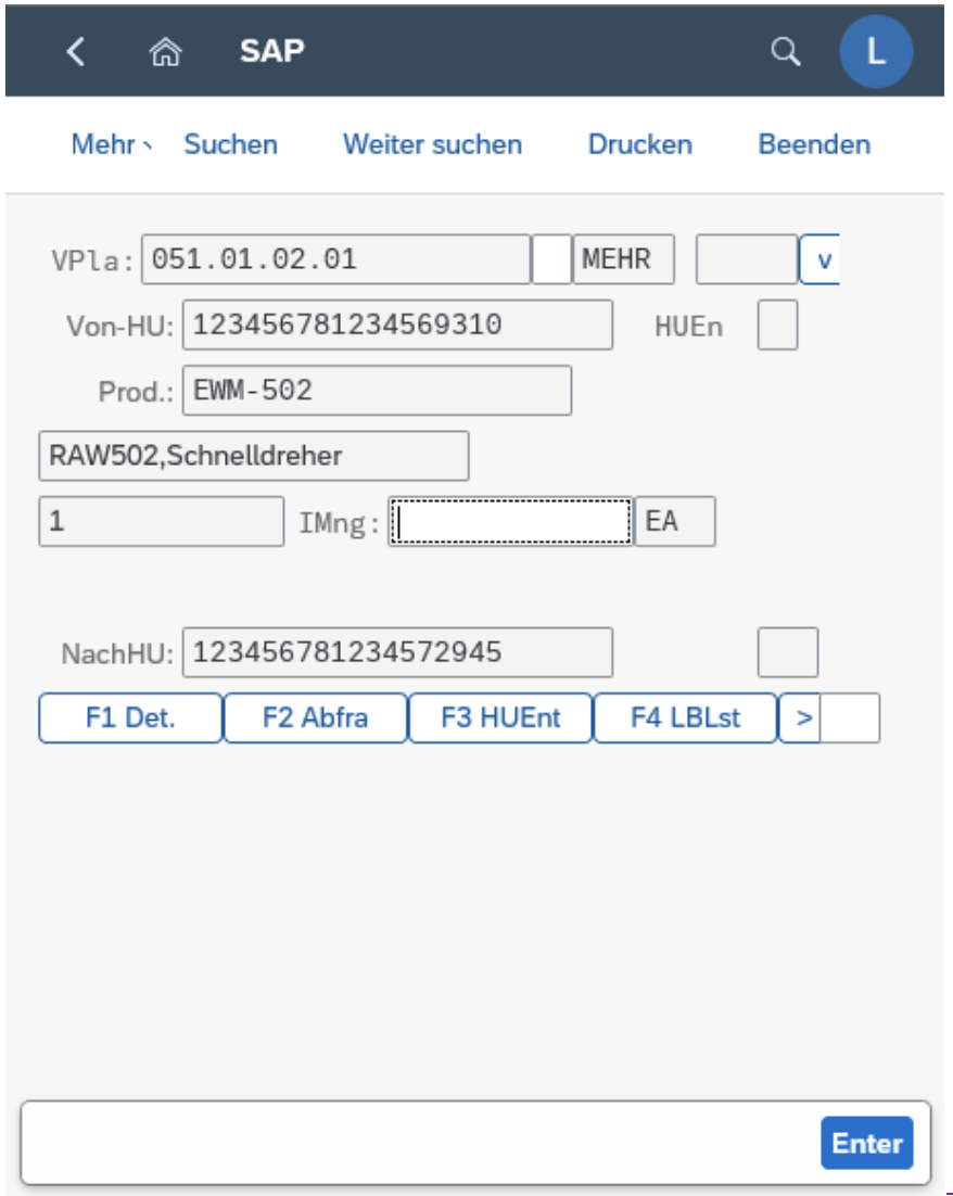 SAP Standard-Kommissionierdialog im EWM RF Framework